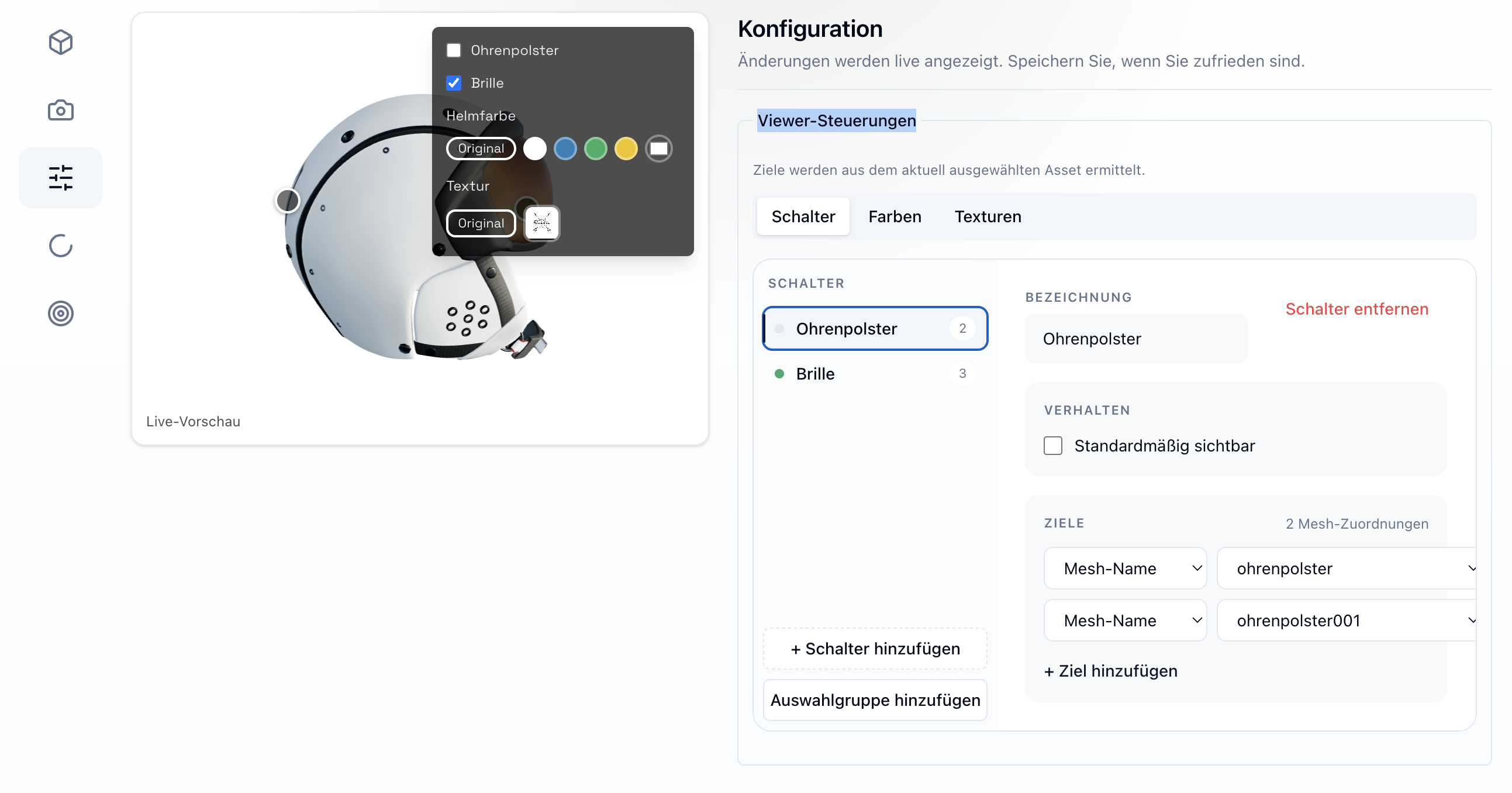 Konfigurator – Schritt im Prozess